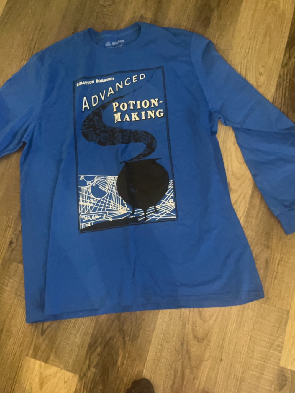 Harry Potter loot Crate Blue Advanced Potion-Making Long Sleeve Shirt XXL
